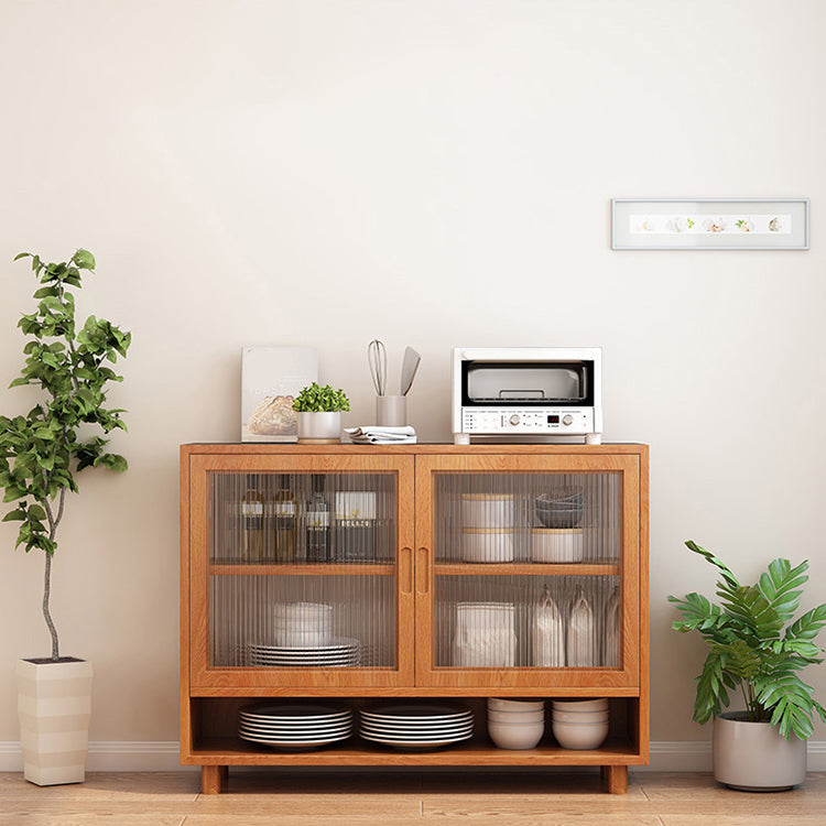 Brown Solid Wood Buffet Server Contemporary Dining Server for Kitchen 31"L x 13"W x 35"H Clearhalo 'buffet_sideboard' 'Buffets & Sideboards' 'furn' 'furn_buffet_sideboard' 'Furniture' 'Kitchen & Dining Furniture' 6065743