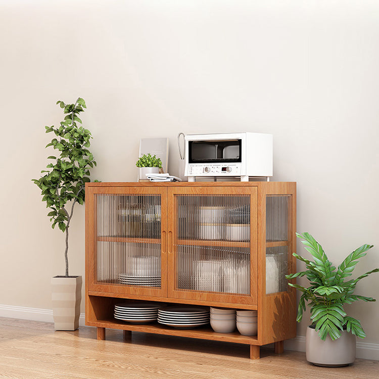 Brown Solid Wood Buffet Server Contemporary Dining Server for Kitchen 39"L x 13"W x 35"H Clearhalo 'buffet_sideboard' 'Buffets & Sideboards' 'furn' 'furn_buffet_sideboard' 'Furniture' 'Kitchen & Dining Furniture' 6065744