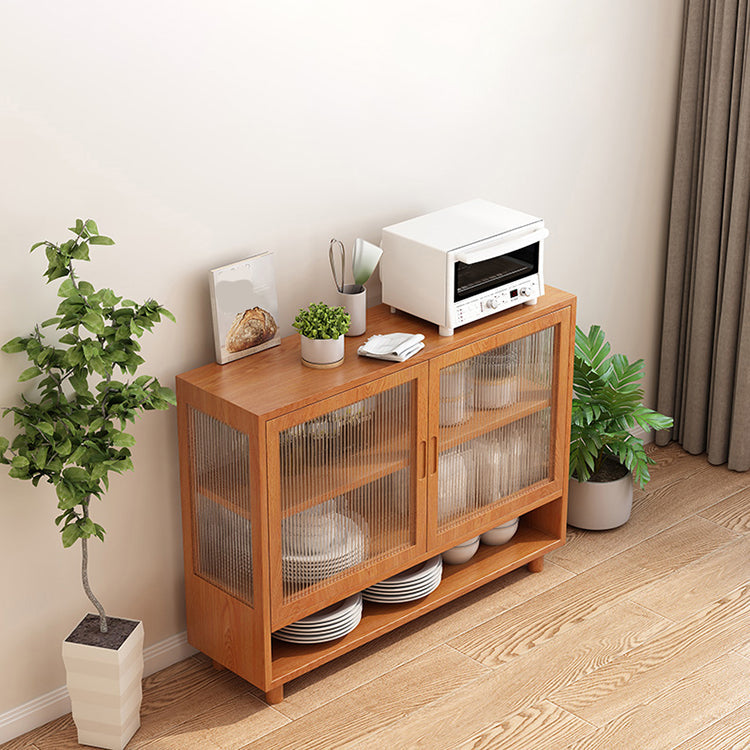 Brown Solid Wood Buffet Server Contemporary Dining Server for Kitchen 47"L x 13"W x 35"H Clearhalo 'buffet_sideboard' 'Buffets & Sideboards' 'furn' 'furn_buffet_sideboard' 'Furniture' 'Kitchen & Dining Furniture' 6065745