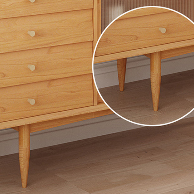 4-Dtrawer-Essbuffet mit Schiebetüren Kiefern Kiefer Massivholzbuffet Ständer