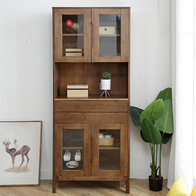 Rubberwood Solid Wood Buffet Server Contemporary Dining Server Clearhalo 'buffet_sideboard' 'Buffets & Sideboards' 'furn' 'furn_buffet_sideboard' 'Furniture' 'Kitchen & Dining Furniture' 6065818