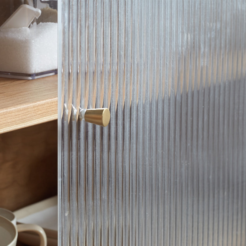 Pine Solid Wood Dining Buffet with Glass Doors Modern Buffet Clearhalo 'buffet_sideboard' 'Buffets & Sideboards' 'furn' 'furn_buffet_sideboard' 'Furniture' 'Kitchen & Dining Furniture' 6065839