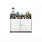 Rubberwood Solid Wood Sideboard Cabinets Contemporary Sideboard for Living Room