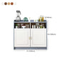 Rubberwood Solid Wood Sideboard Cabinets Contemporary Sideboard for Living Room