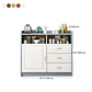 Rubberwood Solid Wood Sideboard Cabinets Contemporary Sideboard for Living Room
