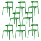 Modern Style Stackable Chair Dining Open Back Armless Chair for Kitchen with Plastic Legs