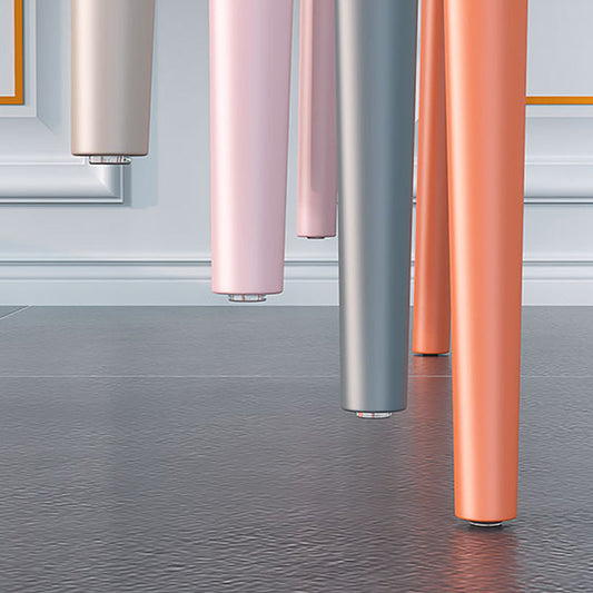 Silla de estilo moderno comedor abierta silla sin brazo para la cocina con patas de plástico