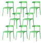 Modern Style Stackable Chair Dining Open Back Armless Chair for Kitchen with Plastic Legs