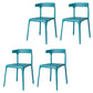 Modern Style Stackable Chair Dining Open Back Armless Chair for Kitchen with Plastic Legs