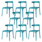 Modern Style Stackable Chair Dining Open Back Armless Chair for Kitchen with Plastic Legs