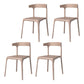 Modern Style Stackable Chair Dining Open Back Armless Chair for Kitchen with Plastic Legs