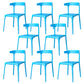 Modern Style Stackable Chair Dining Open Back Armless Chair for Kitchen with Plastic Legs