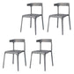Modern Style Stackable Chair Dining Open Back Armless Chair for Kitchen with Plastic Legs