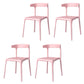 Modern Style Stackable Chair Dining Open Back Armless Chair for Kitchen with Plastic Legs