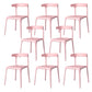 Modern Style Stackable Chair Dining Open Back Armless Chair for Kitchen with Plastic Legs