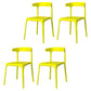 Modern Style Stackable Chair Dining Open Back Armless Chair for Kitchen with Plastic Legs
