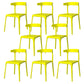 Modern Style Stackable Chair Dining Open Back Armless Chair for Kitchen with Plastic Legs