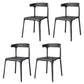 Modern Style Stackable Chair Dining Open Back Armless Chair for Kitchen with Plastic Legs