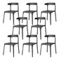 Modern Style Stackable Chair Dining Open Back Armless Chair for Kitchen with Plastic Legs