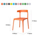 Modern Style Stackable Chair Dining Open Back Armless Chair for Kitchen with Plastic Legs