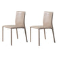 Designer Style Armless Chair Solid Back Side Leather Chair for Restaurant