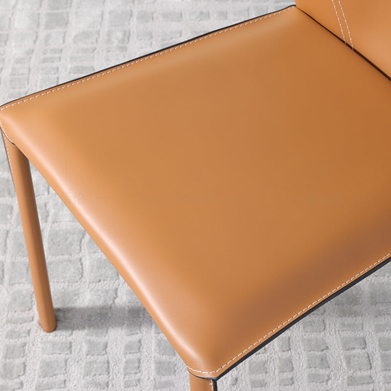 Designer Style Armless Chair Solid Back Side Leather Chair for Restaurant