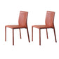Designer Style Armless Chair Solid Back Side Leather Chair for Restaurant