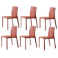 Designer Style Armless Chair Solid Back Side Leather Chair for Restaurant