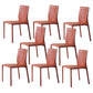 Designer Style Armless Chair Solid Back Side Leather Chair for Restaurant