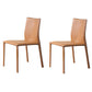 Designer Style Armless Chair Solid Back Side Leather Chair for Restaurant