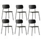 Industrial Armless Kitchen Chair Plastic Open Back Side Indoor Chair with Metal Base Black 6 Piece Set Clearhalo 'Dining Chairs' 'Dining Tables & Seating' 'dining_chair' 'furn' 'furn_dining_chair' 'Furniture' 'Kitchen & Dining Furniture' 6066093