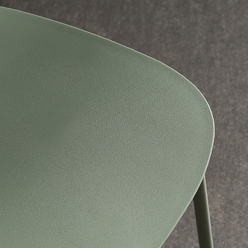 Industrial Armless Kitchen Chair Plastic Open Back Side Indoor Chair with Metal Base Clearhalo 'Dining Chairs' 'Dining Tables & Seating' 'dining_chair' 'furn' 'furn_dining_chair' 'Furniture' 'Kitchen & Dining Furniture' 6066097