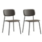 Industrial Armless Kitchen Chair Plastic Open Back Side Indoor Chair with Metal Base Grey 2 Piece Set Clearhalo 'Dining Chairs' 'Dining Tables & Seating' 'dining_chair' 'furn' 'furn_dining_chair' 'Furniture' 'Kitchen & Dining Furniture' 6066099