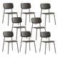 Industrial Armless Kitchen Chair Plastic Open Back Side Indoor Chair with Metal Base Grey 8 Piece Set Clearhalo 'Dining Chairs' 'Dining Tables & Seating' 'dining_chair' 'furn' 'furn_dining_chair' 'Furniture' 'Kitchen & Dining Furniture' 6066105