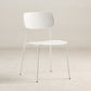 Industrial Armless Kitchen Chair Plastic Open Back Side Indoor Chair with Metal Base White 1 Piece Clearhalo 'Dining Chairs' 'Dining Tables & Seating' 'dining_chair' 'furn' 'furn_dining_chair' 'Furniture' 'Kitchen & Dining Furniture' 6066107