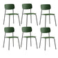 Industrial Armless Kitchen Chair Plastic Open Back Side Indoor Chair with Metal Base Green 6 Piece Set Clearhalo 'Dining Chairs' 'Dining Tables & Seating' 'dining_chair' 'furn' 'furn_dining_chair' 'Furniture' 'Kitchen & Dining Furniture' 6066125