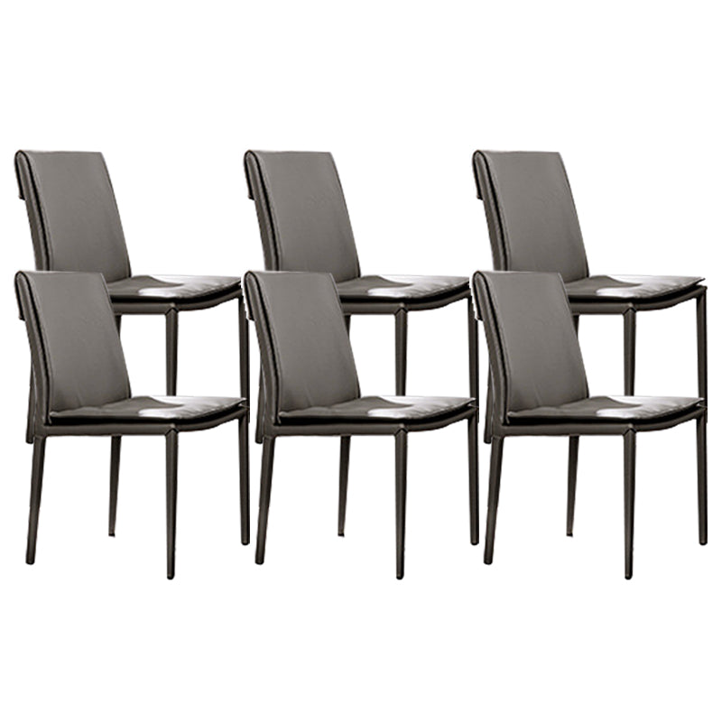 Upholstered Side Chair Faux Leather Modern Dining Side Chair
