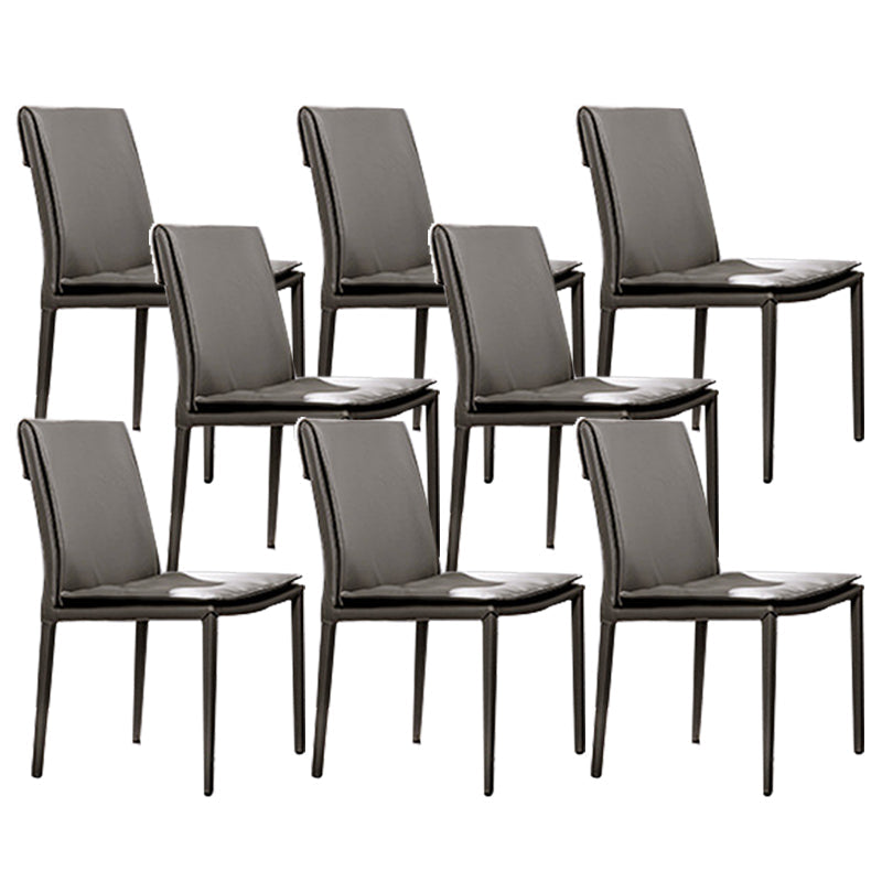 Upholstered Side Chair Faux Leather Modern Dining Side Chair