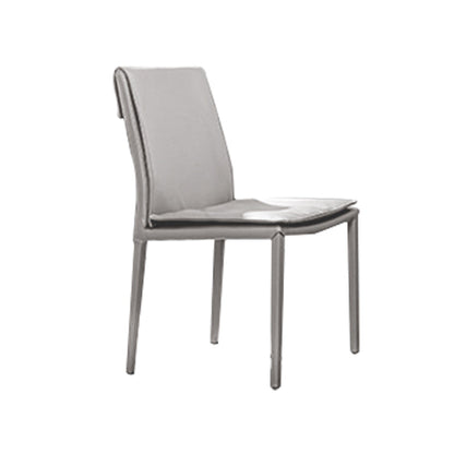 Upholstered Side Chair Faux Leather Modern Dining Side Chair