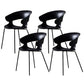 Modern Open Back Side Chair Plastic Indoor Arm Chair for Dining Room