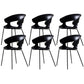 Modern Open Back Side Chair Plastic Indoor Arm Chair for Dining Room