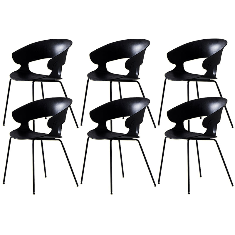 Modern Open Back Side Chair Plastic Indoor Arm Chair for Dining Room
