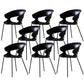 Modern Open Back Side Chair Plastic Indoor Arm Chair for Dining Room
