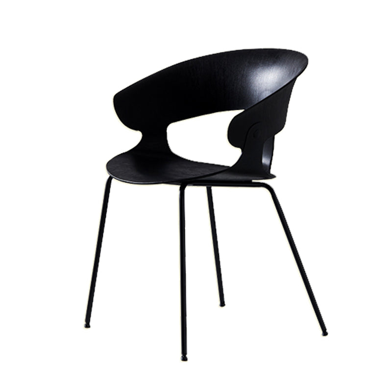 Modern Open Back Side Chair Plastic Indoor Arm Chair for Dining Room