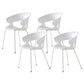 Modern Open Back Side Chair Plastic Indoor Arm Chair for Dining Room