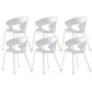 Modern Open Back Side Chair Plastic Indoor Arm Chair for Dining Room