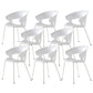 Modern Open Back Side Chair Plastic Indoor Arm Chair for Dining Room