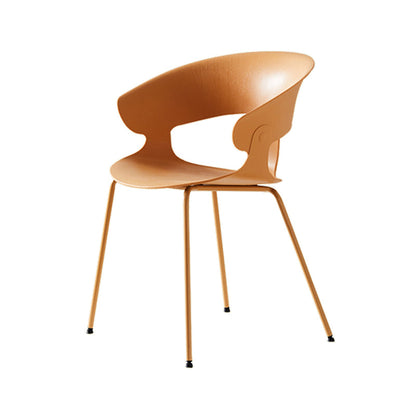 Modern Open Back Side Chair Plastic Indoor Arm Chair for Dining Room