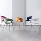 Modern Open Back Side Chair Plastic Indoor Arm Chair for Dining Room