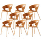 Modern Open Back Side Chair Plastic Indoor Arm Chair for Dining Room